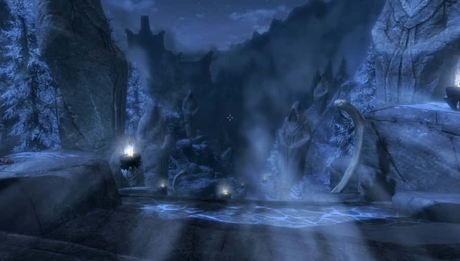 Ethereal Beauty Of Sovngarde's Sky Wallpaper