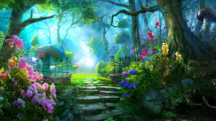 Ethereal Enchanted Forest Wallpaper