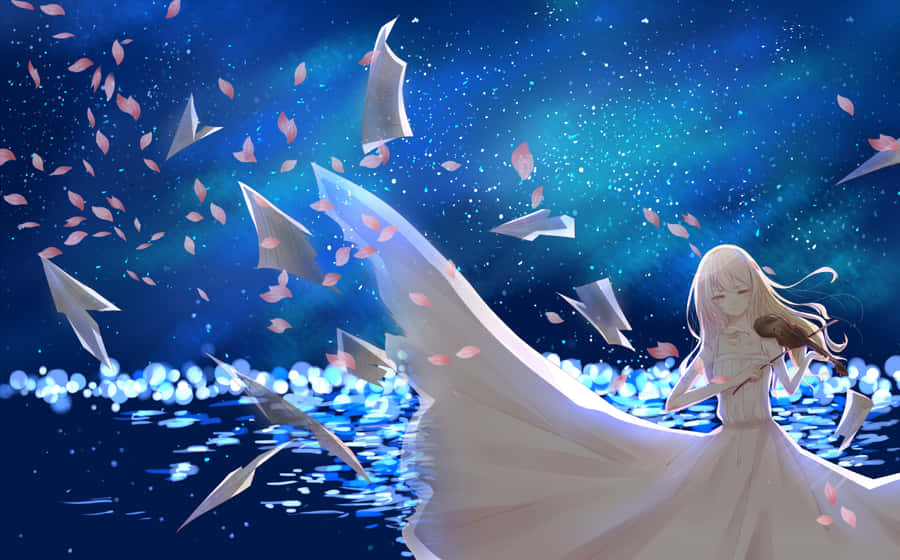 Ethereal Night Paper Planes Wallpaper