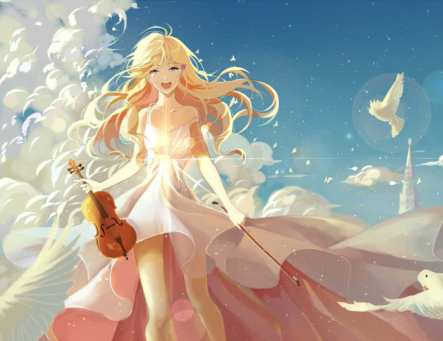 Ethereal_ Violinist_ Fantasy_ Art Wallpaper