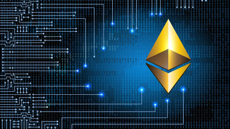 Ethereum Binary Circuit Board Wallpaper