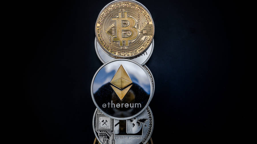 Ethereum Coin Line Wallpaper