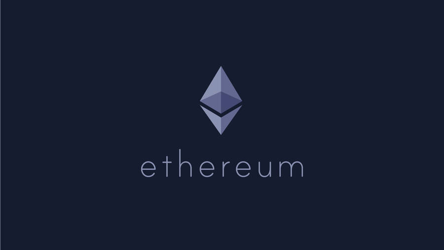 Ethereum Minimalistic Blue Wallpaper