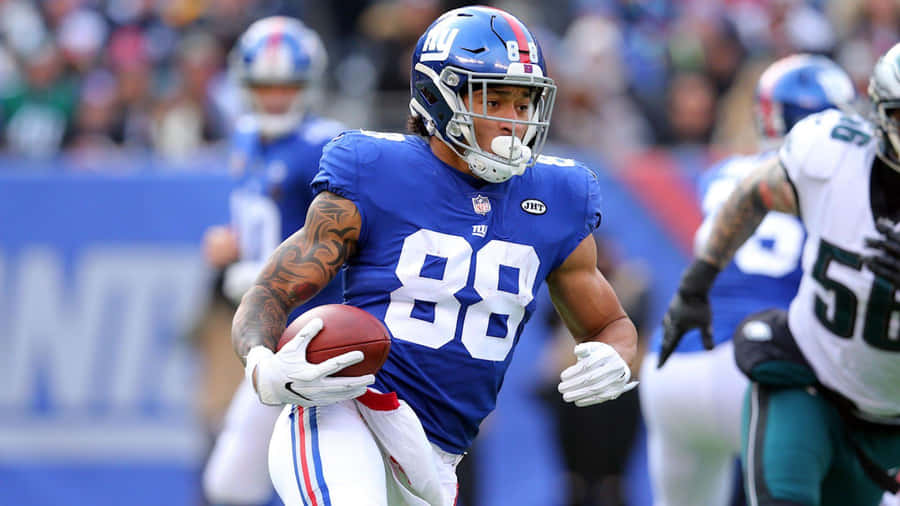 Evan Engram New York Giants Game Action Wallpaper