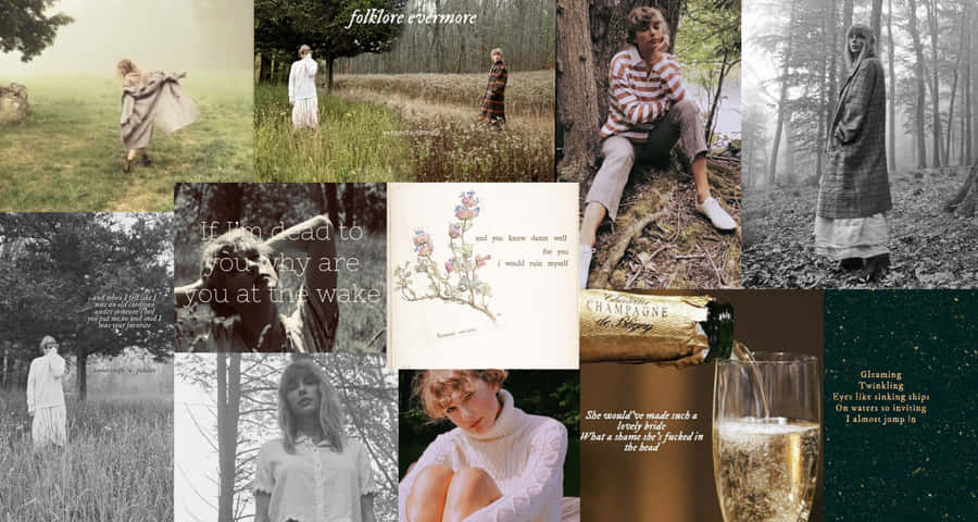 Evermore Folklore Aesthetic Collage Wallpaper