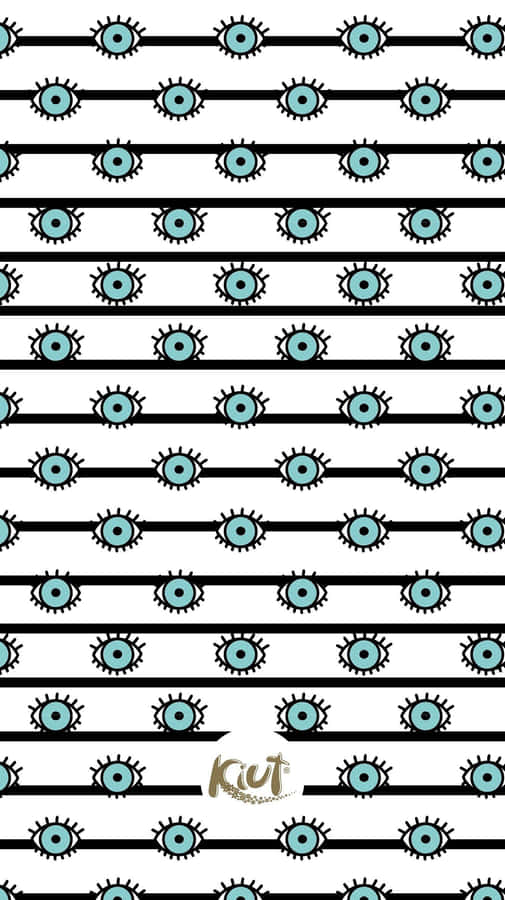 Evil Eye Stripe Pattern Iphone Wallpaper