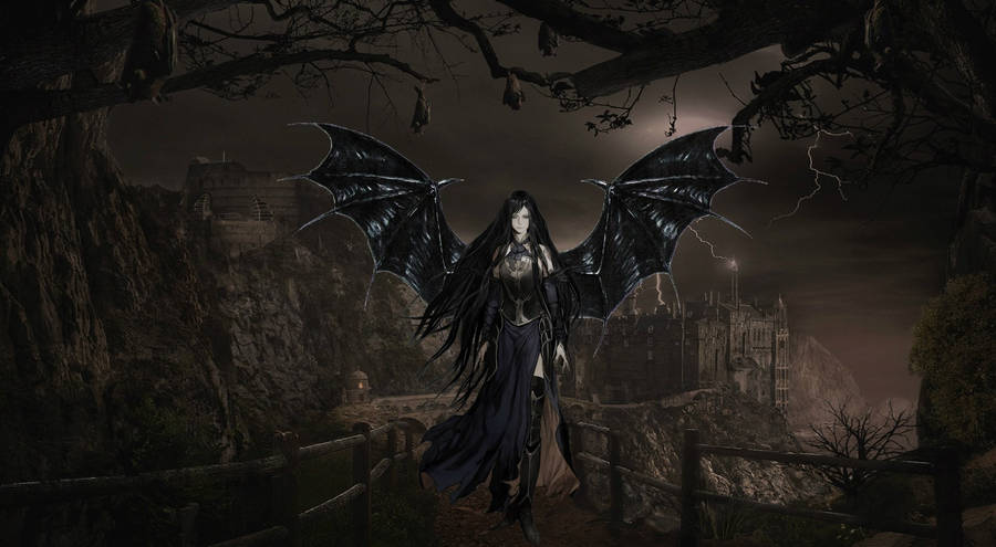 Evil Female Demon Castle Wallpaper
