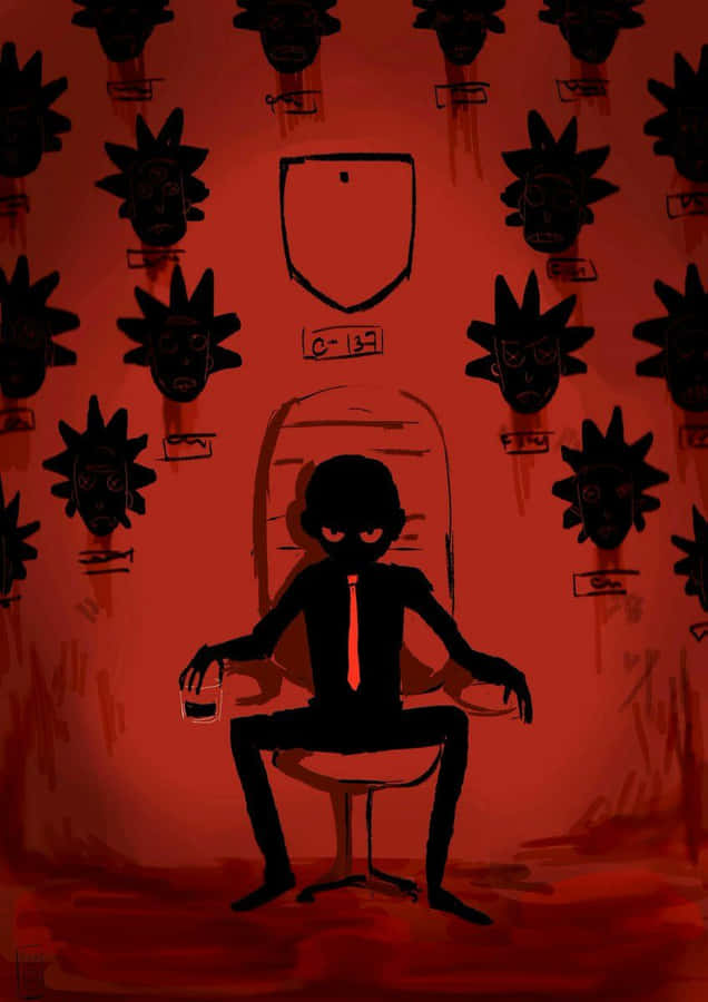 Evil Morty With A Threatening Glare Wallpaper