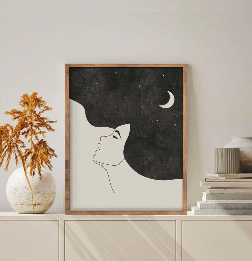 Evoking Simplicity - A Minimalist Painting Wallpaper