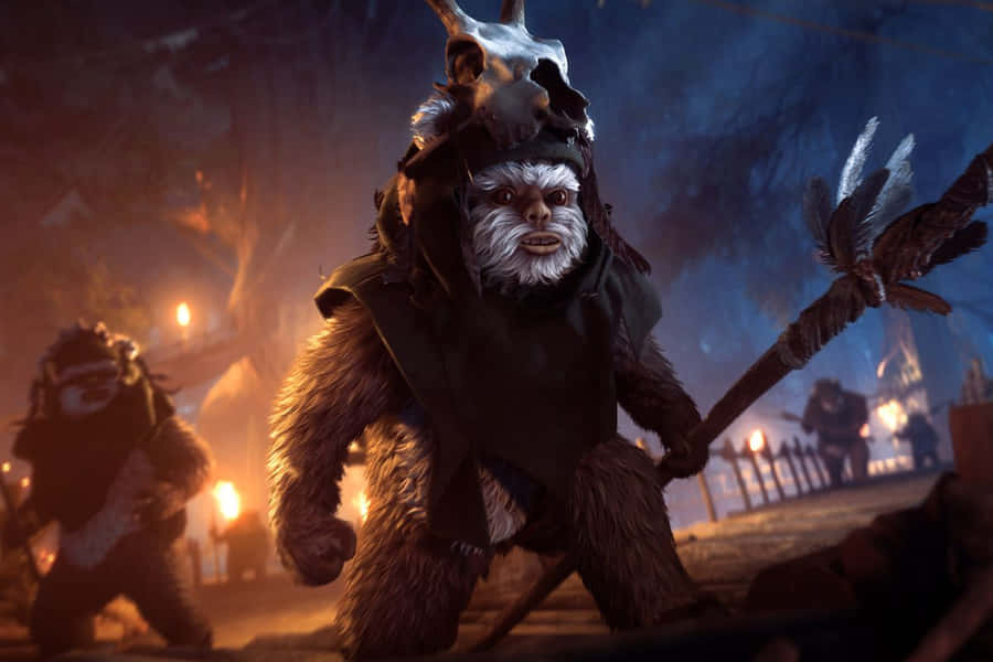 Ewoks Unite - The Adorable Tribe From Star Wars' Endor! Wallpaper