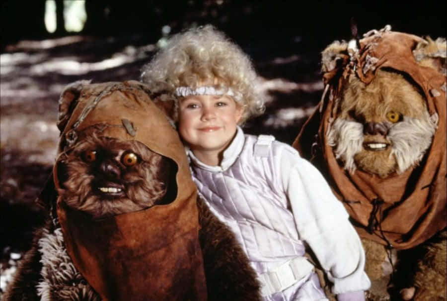 Ewoksand Childin Forest Wallpaper