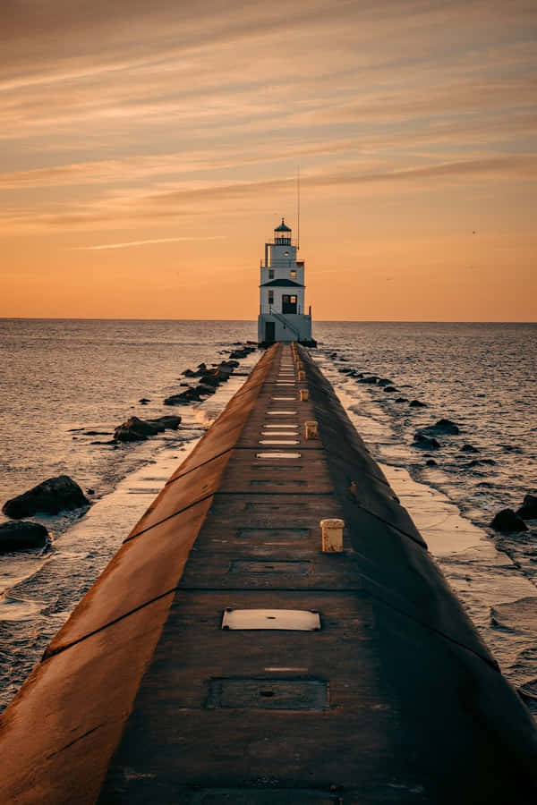 Exact Straight Path To The Lighthouse Wallpaper