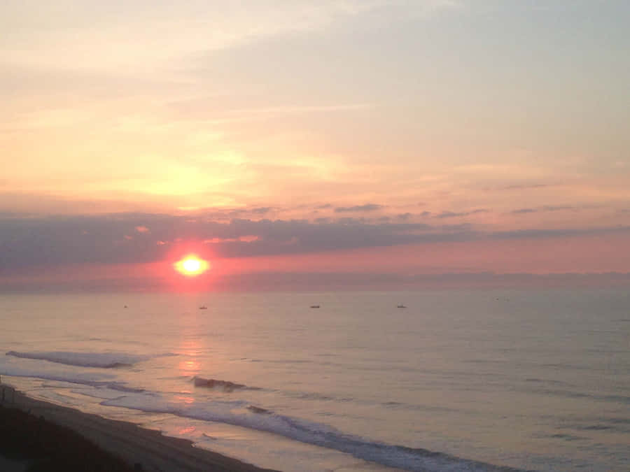 Exceptional And Beautiful Sunset By The Beach Wallpaper