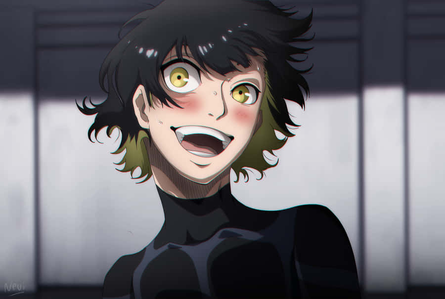 Excited Anime Character Illustration Wallpaper