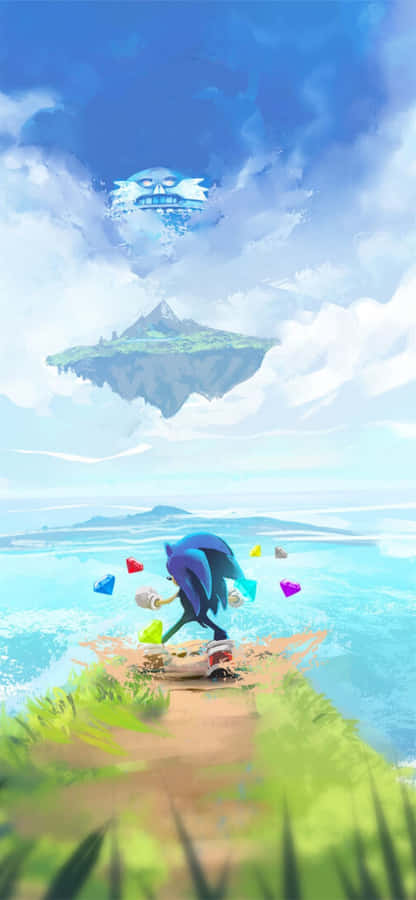 Exciting And Vibrant Sonic Fan Art Wallpaper