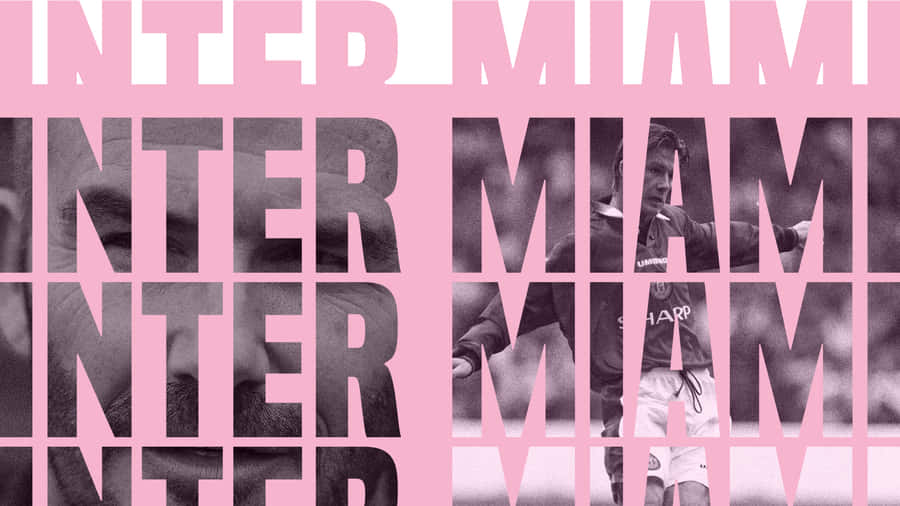 Exciting Inter Miami Fc Typography Art Wallpaper