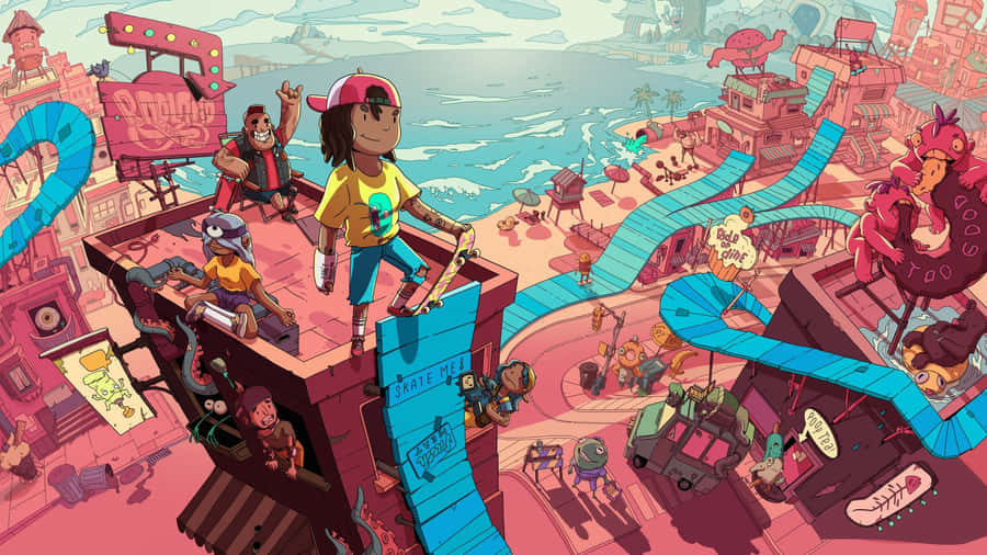 Exciting Platform Game Adventure Wallpaper