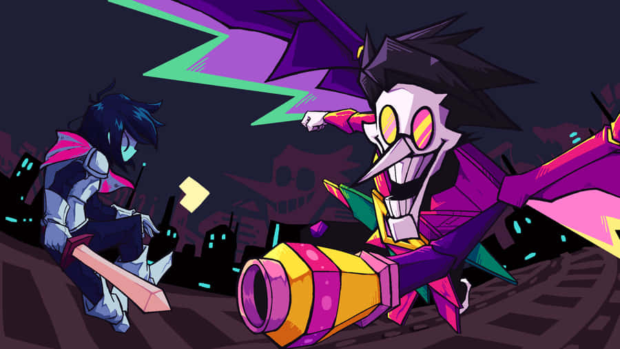 Exciting Spamton Digital Artwork Wallpaper