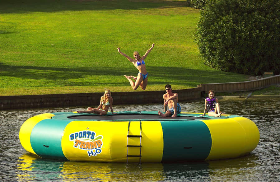 Exciting Trampoline Jump Wallpaper