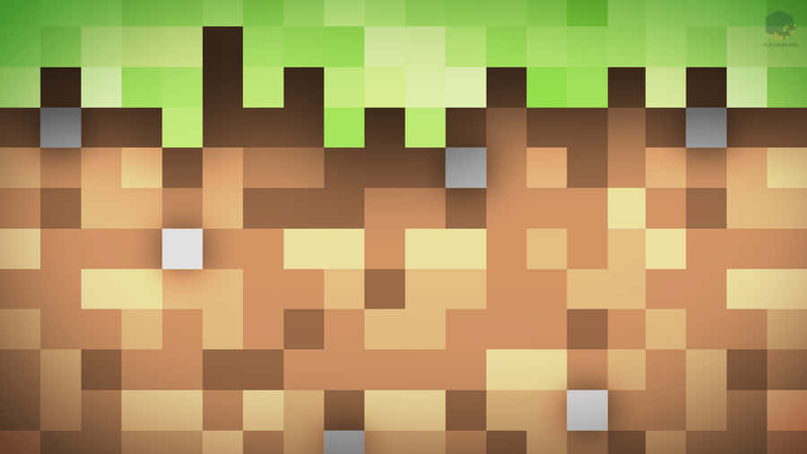Experience A Rich, Textured World Of Minecraft Grass Wallpaper