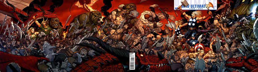 Experience The Epic Adventure Of The Avengers - Dual Screen Wallpaper