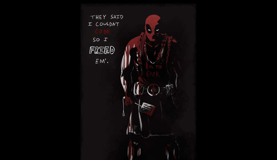 Experience The Marvel Universe With This Fun And Daring Black Deadpool Wallpaper! Wallpaper