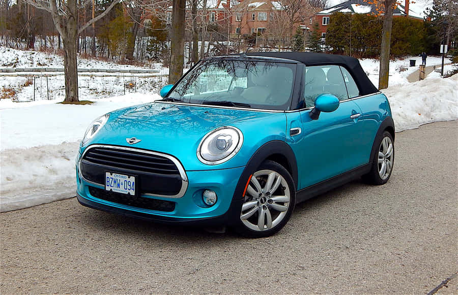 Experience The Open Road With The Mini Cooper Convertible Wallpaper