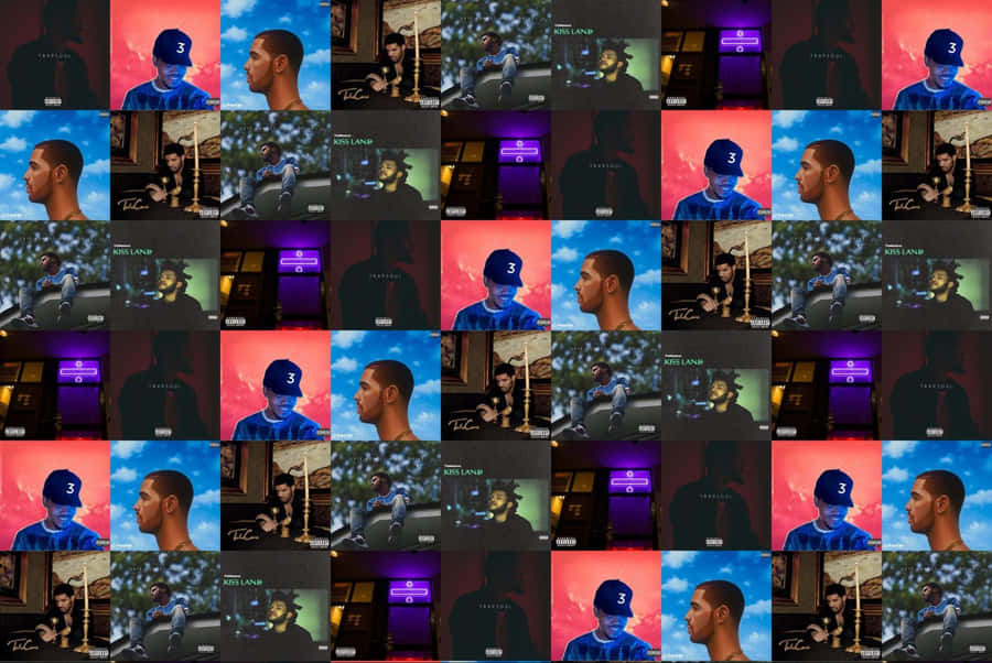 Explicit Album Covers Tile Pattern Wallpaper