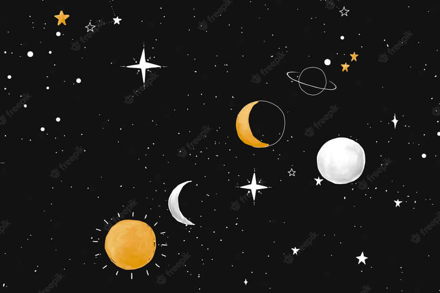 Explore A Stunning Universe Of Animated Space. Wallpaper