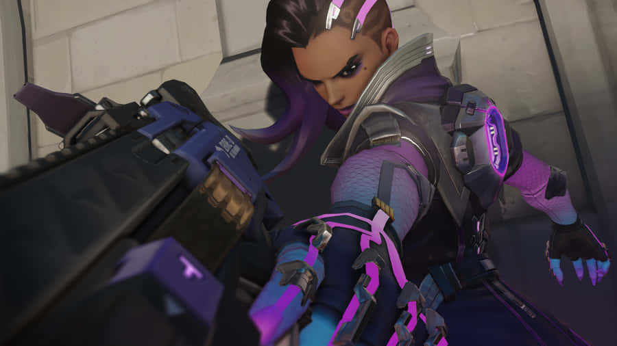 Explore Sombra's Journey In The World Of Overwatch Wallpaper