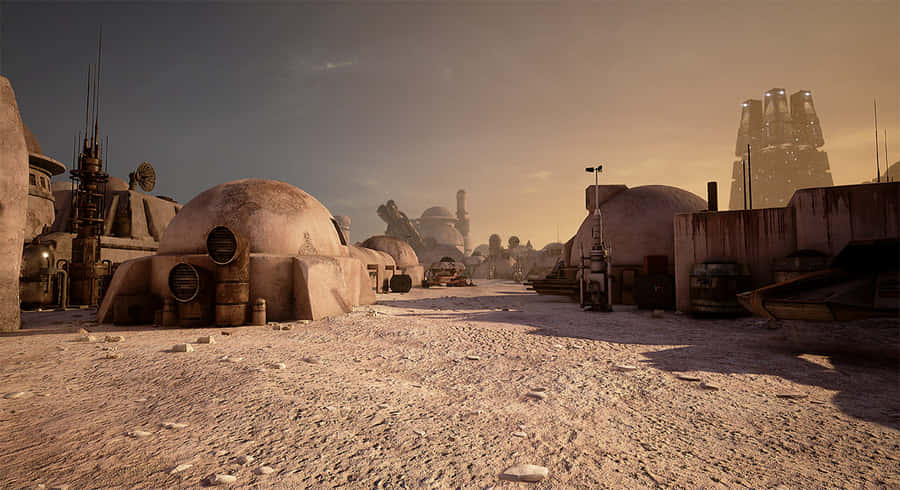 Explore The Far Reaches Of The Galaxy At Mos Eisley Wallpaper