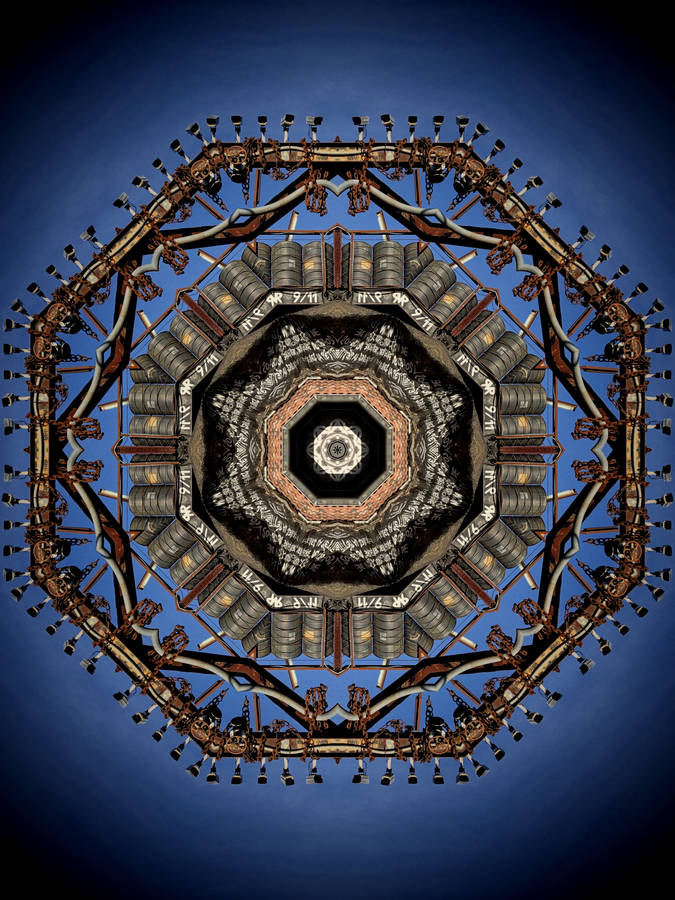 Explore The Future In Retro-futurism With A Digital Steampunk Fractal Wallpaper