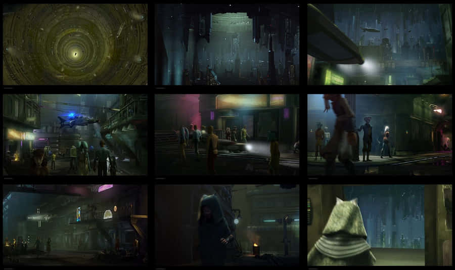 Explore The Shadowy Depths Of Coruscant Wallpaper