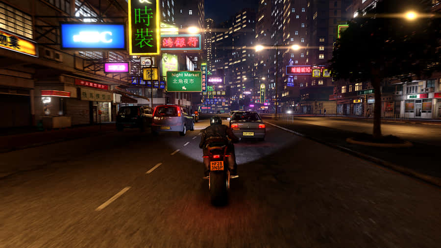 Explore The Streets Of Hong Kong With Protagonist Wei Shen In Sleeping Dogs 2 Wallpaper
