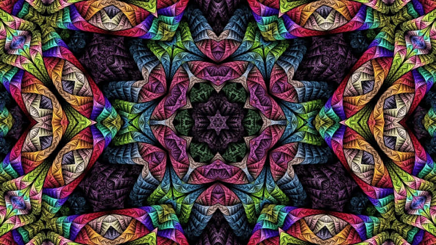 Exploring The Vibrant Universe Of Psychedelic Fractals Wallpaper