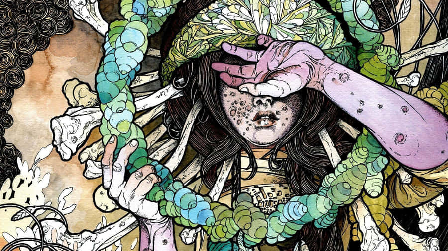 Explosion Of Colors In Psychedelic 3d Art Wallpaper