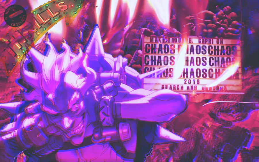 Explosive Nighttime Battle In Overwatch Wallpaper