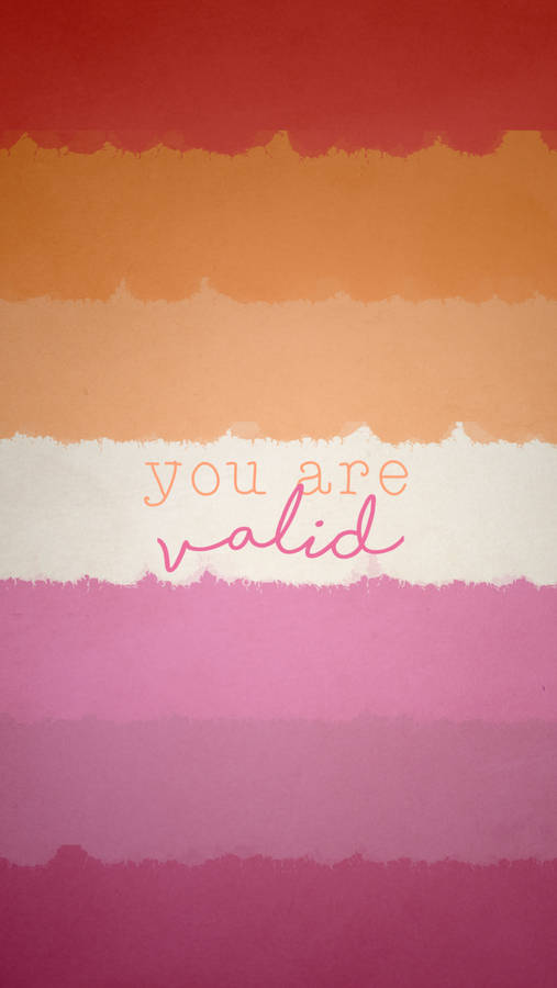 Expressing Pride: A Vibrant Lesbian Flag Wallpaper
