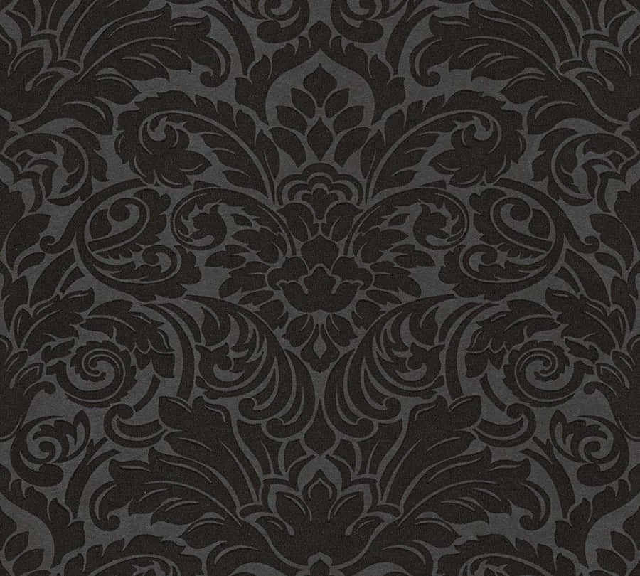 Extravagant Black Floral Detailed Wallpaper