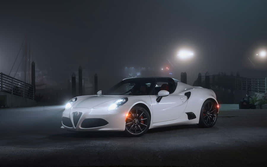 Eye-catching Alfa Romeo 4c Sports Car Wallpaper