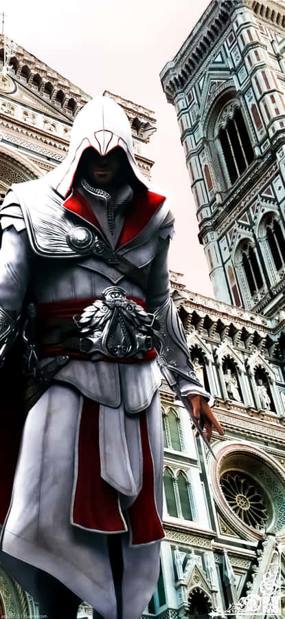 Ezio Auditore - Master Assassin In Action Wallpaper