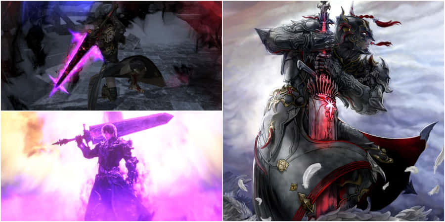 F F X I V Dark Knight Action Collage Wallpaper