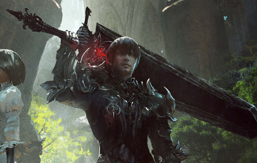 F F X I V Dark Knight Guardian Forest Wallpaper