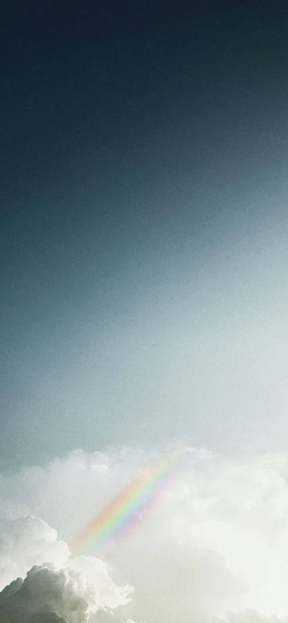 Faint Rainbow Iphone Amoled Wallpaper