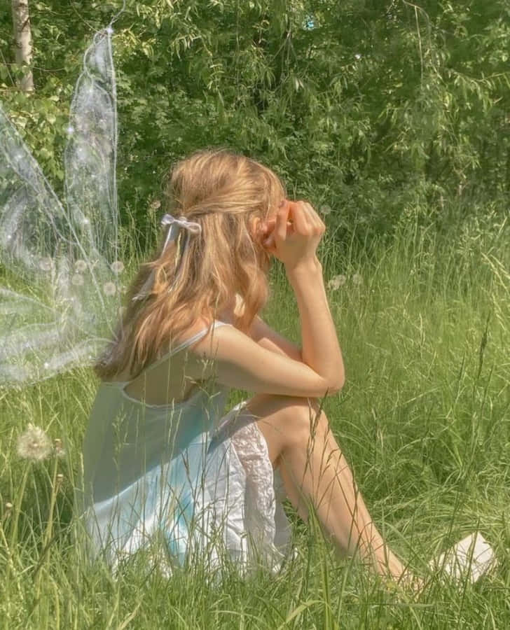 Fairycore Dreamingin Meadow Wallpaper