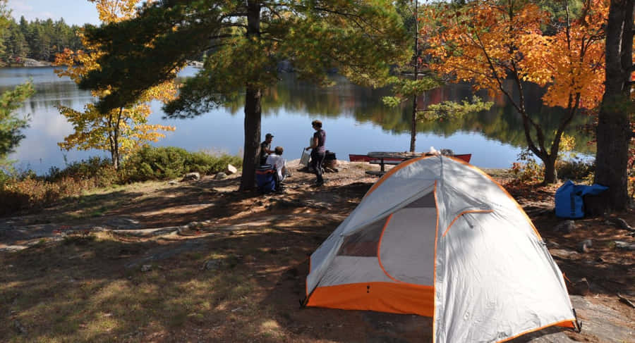 Fall Camping 1439 X 779 Wallpaper Wallpaper