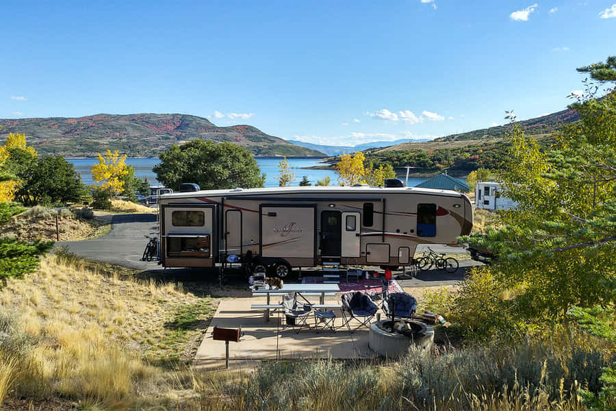 Fall Camping Adventure Wallpaper