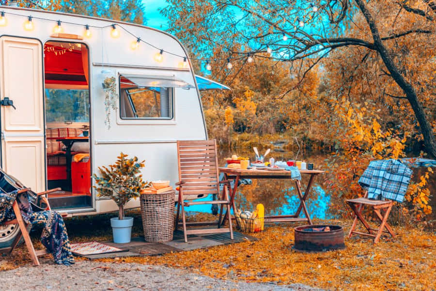 Fall Camping Bliss Wallpaper