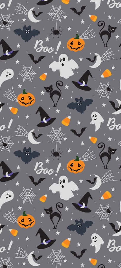 Fall Halloween Iphone Spooky Pattern Wallpaper