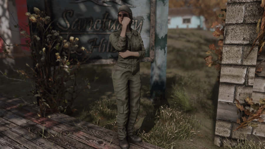 Fallout 4: A Survivor Exploring The Capital Wasteland Wallpaper